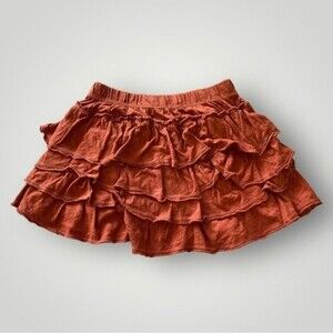 DownEast Clothing Burnt Orange Ruffle Skirt Girls Size 4
